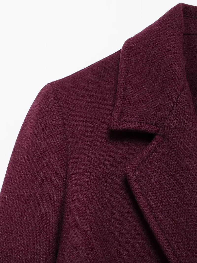 Elena – Wool Blend Tailored Coat