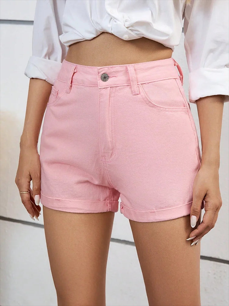 Roxy – High-Waisted Denim Shorts