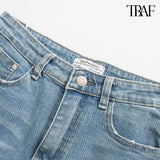Sasha – TRAF Distressed Fringe Denim Shorts