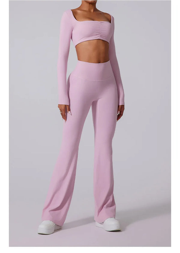 Nova – Ribbed Flare Leggings